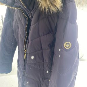 COPY - Woman’s Large Michael Kors Long Winter Coat (Dark Purple)